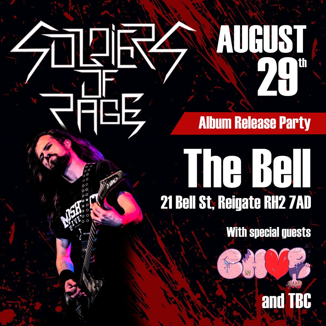 We're extremely honoured to announce our first headline show in the UK!
On the 29th of Aug we'll be celebrating the release of our debut album, at The Bell in Reigate.
It's been a long hard journey to get here and we couldn't be more excited to take this next step.