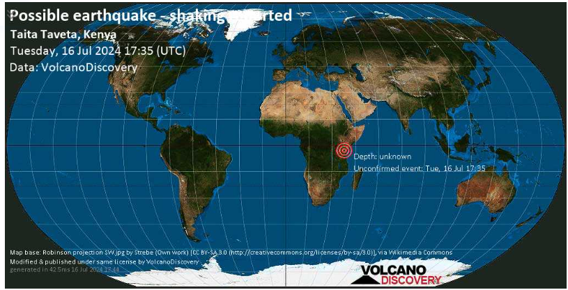 Looks like the epicentre of the #earthquake that rocked some parts of Kenya was in the  Moshi Taita area according to this preliminary analysis.