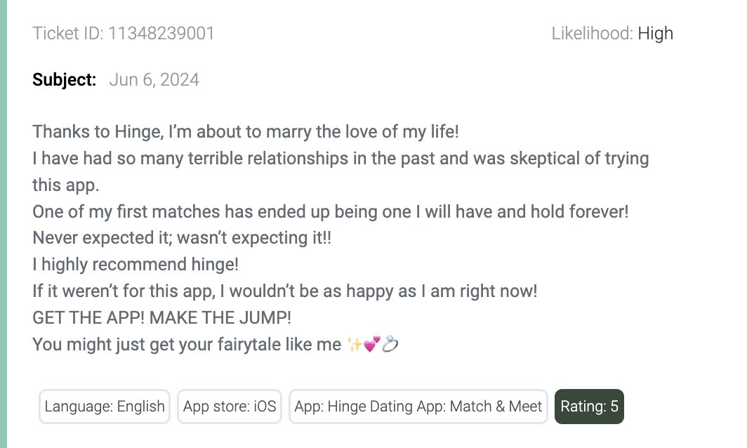 idiomatic_hq's tweet image. ❤️ Is it possible to find love using dating apps? ❤️ 
With Idiomatic’s new self-serve version, we analyzed 6 of the most popular dating apps’ app reviews, and the answer is YES! 
To read the full analysis ⬇️ #datingapps #voiceofcustomer idiomatic.com/blog/online-da…