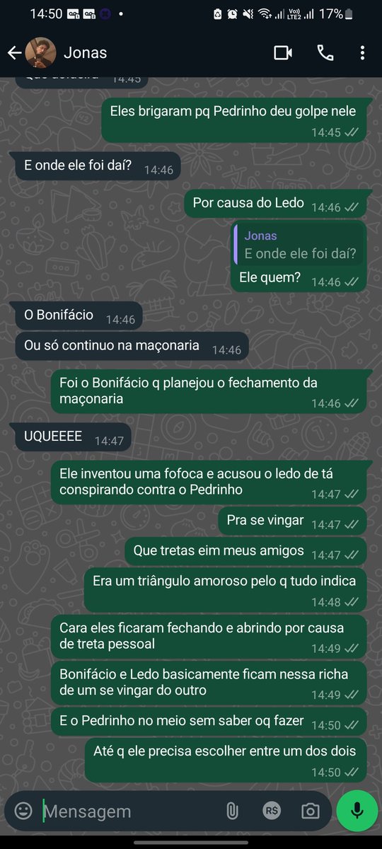 Que bela fofoca histórica