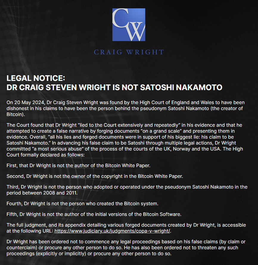 #Bitcoin remember when I called out fake Satoshi in person on stage? Few had the courage. <a href="/VitalikButerin/">vitalik.eth</a> did. The court ordered him to post a notice that he's not Satoshi on his own website for 3 months. Called out: youtube.com/watch?v=29TX4G…