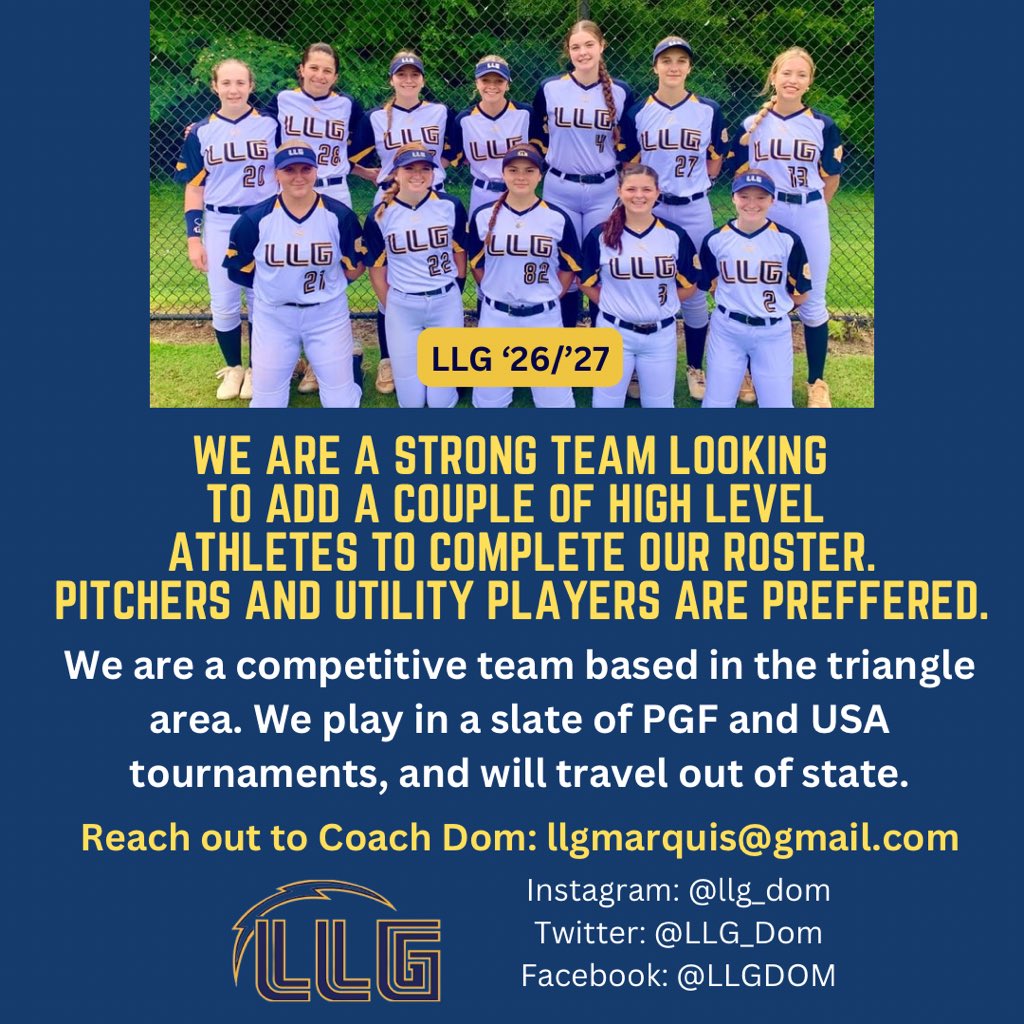 Strong athletes wanted….
<a href="/Org_LLG/">Lady Lightning Gold Org Account</a> <a href="/LLGCOACH/">LLG</a>