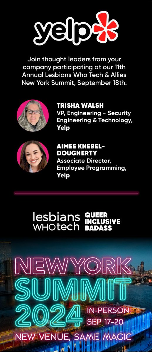Can't wait to see you, <a href="/lesbiantech/">LWT</a> #LWTSummit