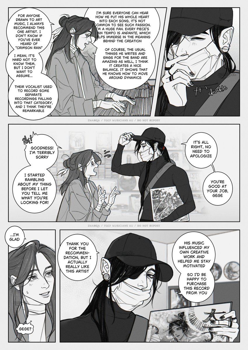 zmarqa's tweet photo. they're out of it, sir • Nocturne [musicians au] 🎸 pages 4/4 #tgcf #hualian https://t.co/leawTSbHJK