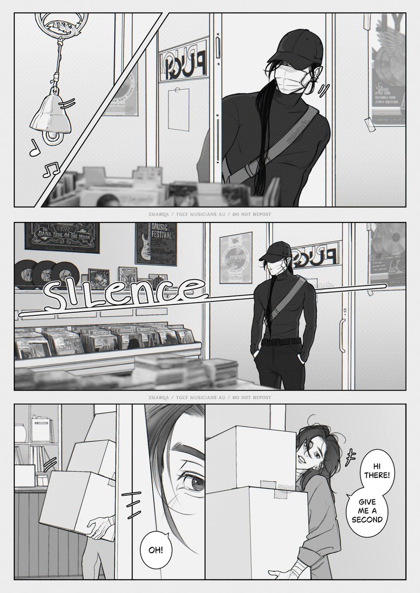 zmarqa's tweet photo. they're out of it, sir • Nocturne [musicians au] 🎸 pages 4/4 #tgcf #hualian https://t.co/leawTSbHJK