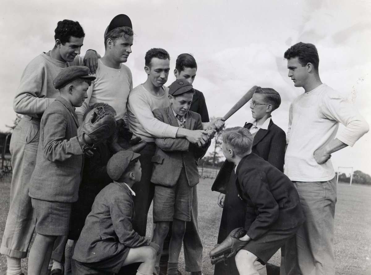 I loved writing this article for the American Air Museum website about the history of baseball in Britain.⚾️ It's related to my current IWM Collections Development Project about American opportunities for R&amp;R in wartime Britain. (Photo: FRE 13671) americanairmuseum.com/stories/little…