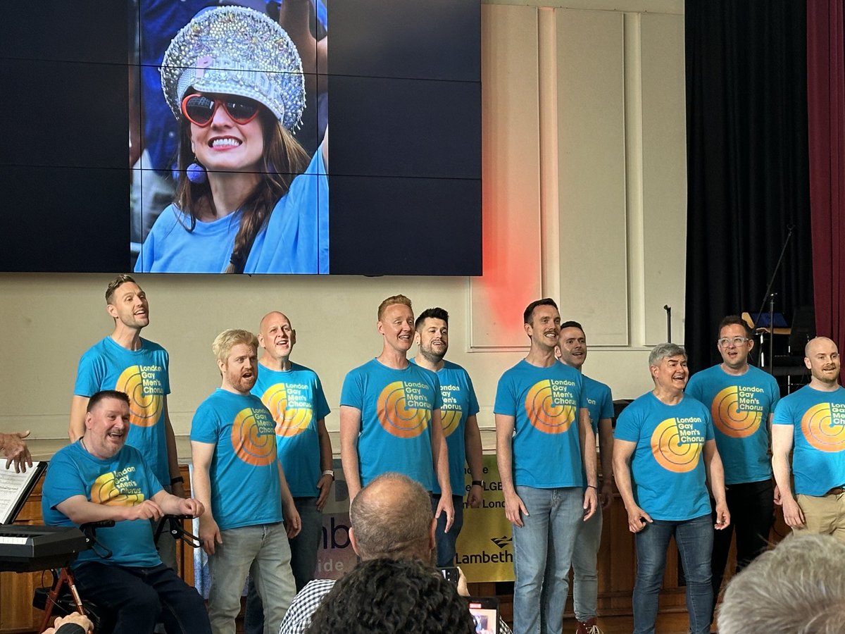 LeonieC's tweet photo. Lovely beginning to the @lambeth_council #PrideReception with the London Gay Men’s Chorus https://t.co/Xmp2smgK9P