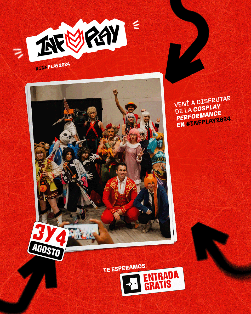 INFINITYPlayCR's tweet photo. ¡COSPLAY PERFOMANCE EN EL #INFPlay2024! 🎪
Vení a disfrutar de la #Cosplay Performance, donde tus personajes favoritos cobrarán vida en la tarima del #INFPlay. ✨
Sé parte del juego y vení a jugar en el Mall Oxígeno, ES GRATIS.📍
#INFINITYPlay #CostaRica https://t.co/Y58tZRPI5u