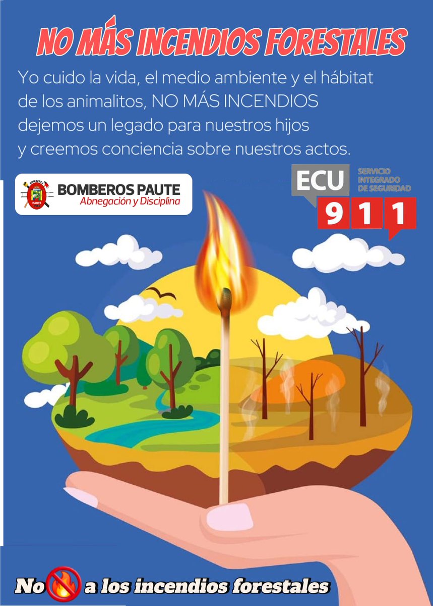 🧑‍🚒Campaña contra los incendios forestales🌲

El único fuego 🔥 positivo es el fuego en tu corazón, pero en los bosques 🌲🌳 destruye todo a su paso, causa mucho daño.