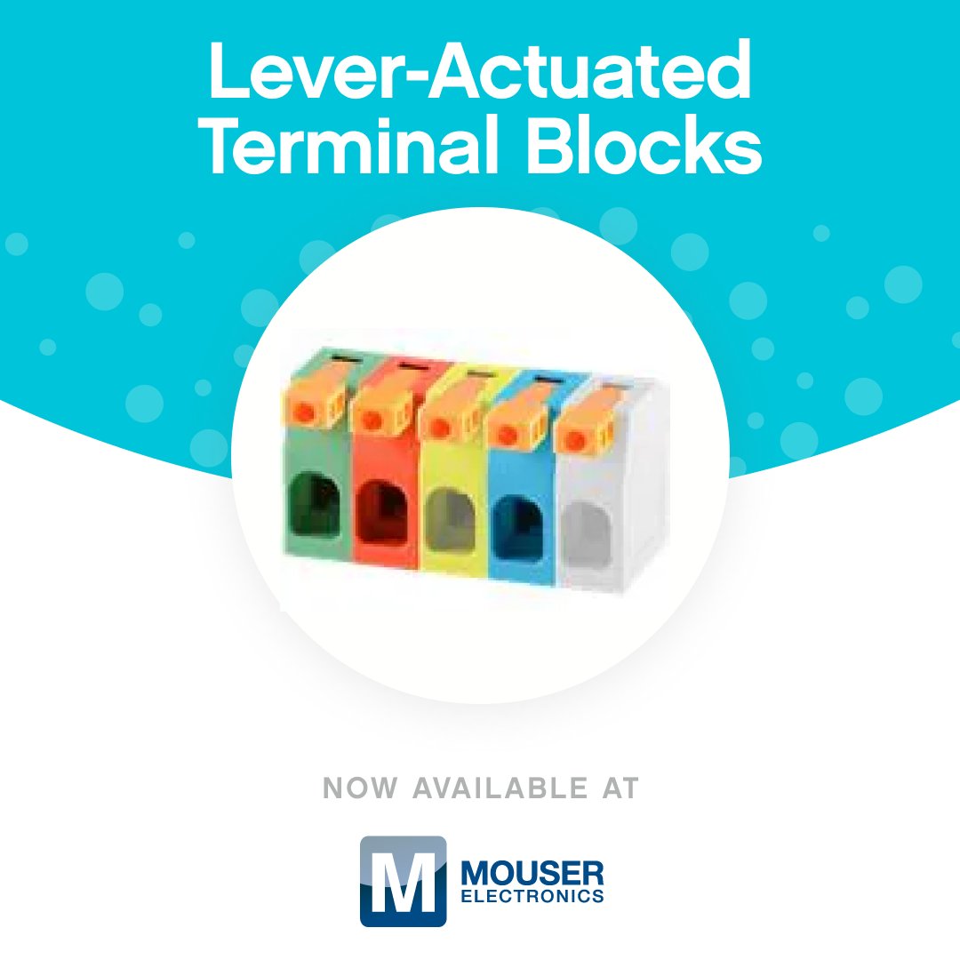 sameskydevices's tweet image. CUI Devices&apos; lever-actuated PCB terminal blocks feature position options from 1 to 7 with pitches from 10mm to 15 mm, and are available now at @MouserElec || View now: mouser.com/new/cui-device…

#CUIDevices #Mouser #Engineering #DesignEngineer #DesignEngineering #Manufacturing