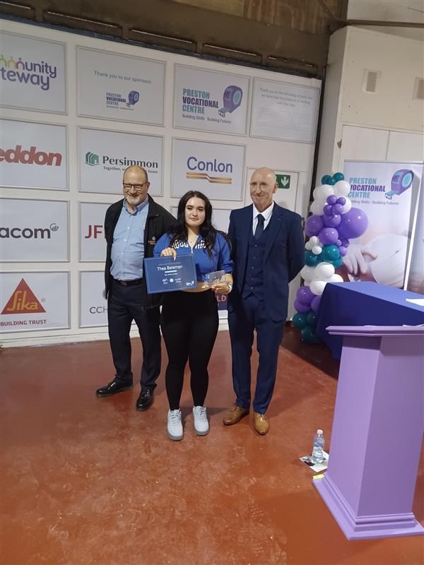 Preston Vocational Centre (@prestonvocation) on Twitter photo Congratulations, Thea Bateman!
You are the winner of this year's 'Best All-Round Ability' award (the second of two such awards).
π―π―π―πππ
This award has kindly been sponsored by <a href="/BarnfieldCLtd/">Barnfield Construction</a> β thank you.
#PVCAwards2024 π Congratulations, Thea Bateman!
You are the winner of this year's 'Best All-Round Ability' award (the second of two such awards).
π―π―π―πππ
This award has kindly been sponsored by <a href="/BarnfieldCLtd/">Barnfield Construction</a> β thank you.
#PVCAwards2024 π