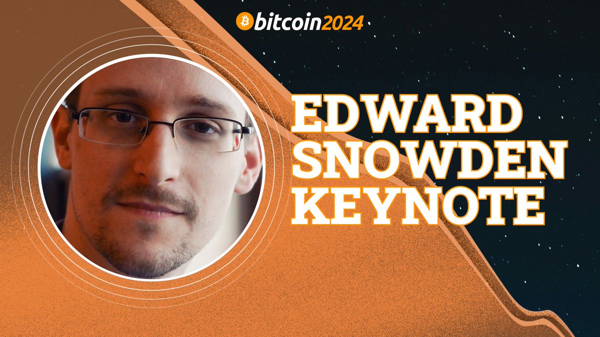 Whistleblower and freedom fighter Edward Snowden is set to give a  monumental keynote at #Bitcoin 2024 🙌