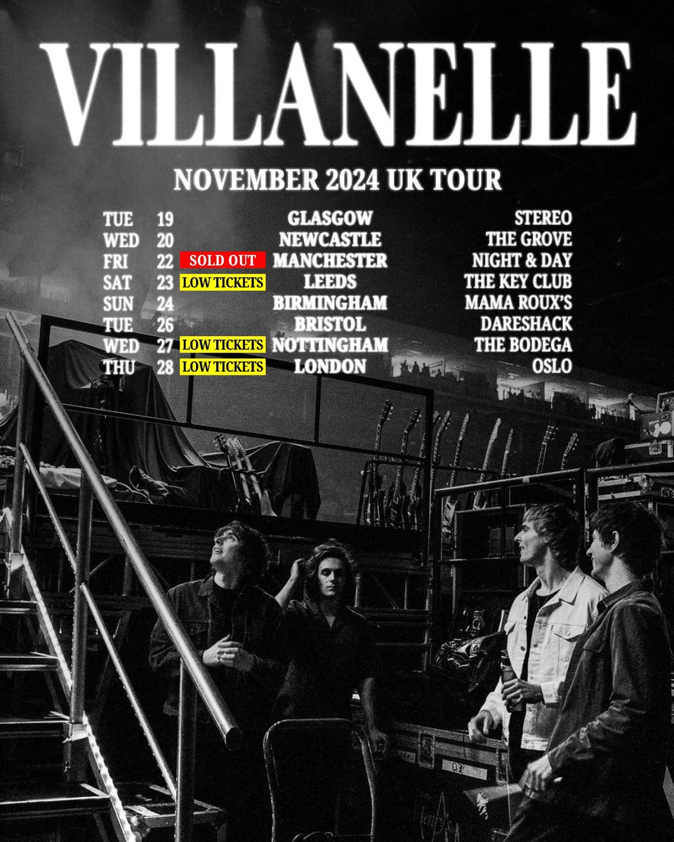 Manchester Night &amp; Day is sold out. Leeds, Nottingham and London are running low. Get tickets for the VILLANELLE headline tour now via the link in bio. 

tix.to/Villanelle