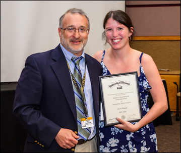 Congratulations to our recently graduated <a href="/Mizzou/">Mizzou</a> medical students: 

Dr. Rez Farid presented the Howard A. Rusk Scholarship to Alexis Philippe from the Department of Physical Medicine and Rehabilitation.