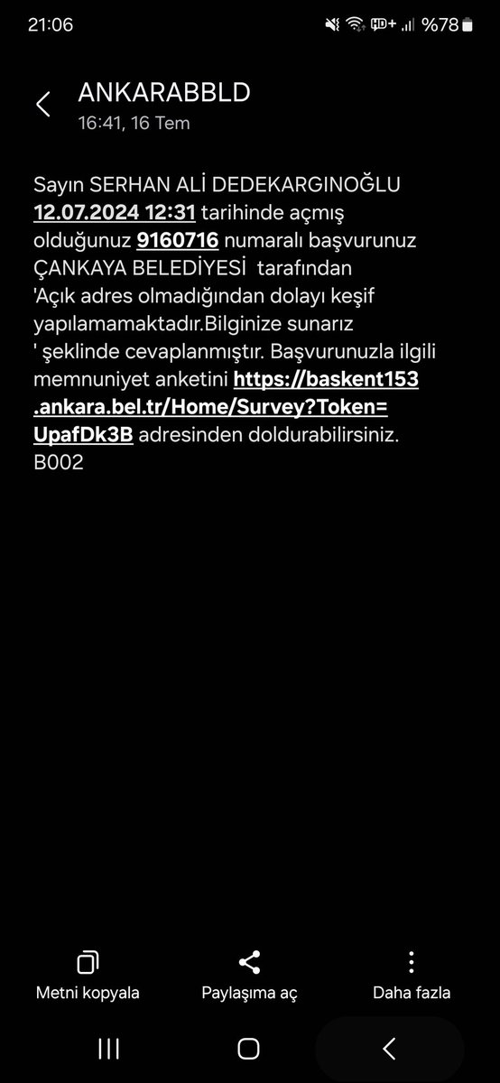 Ankara dikmen keklikpınarı mahallesi 900. Cadde diye adres yazmışım daha açık adres nasıl oluyo şakamısıniz dalgamı geçiyorsunuz☹️☹️