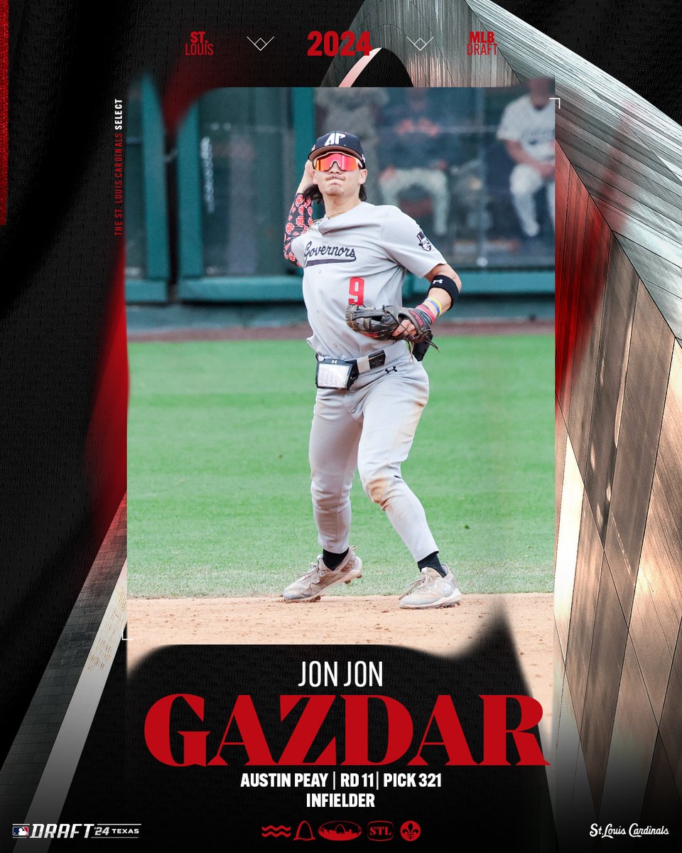With the 321st pick in the 2024 MLB Draft, the St. Louis Cardinals select SS Jon Jon Gazdar!

#ForTheLou