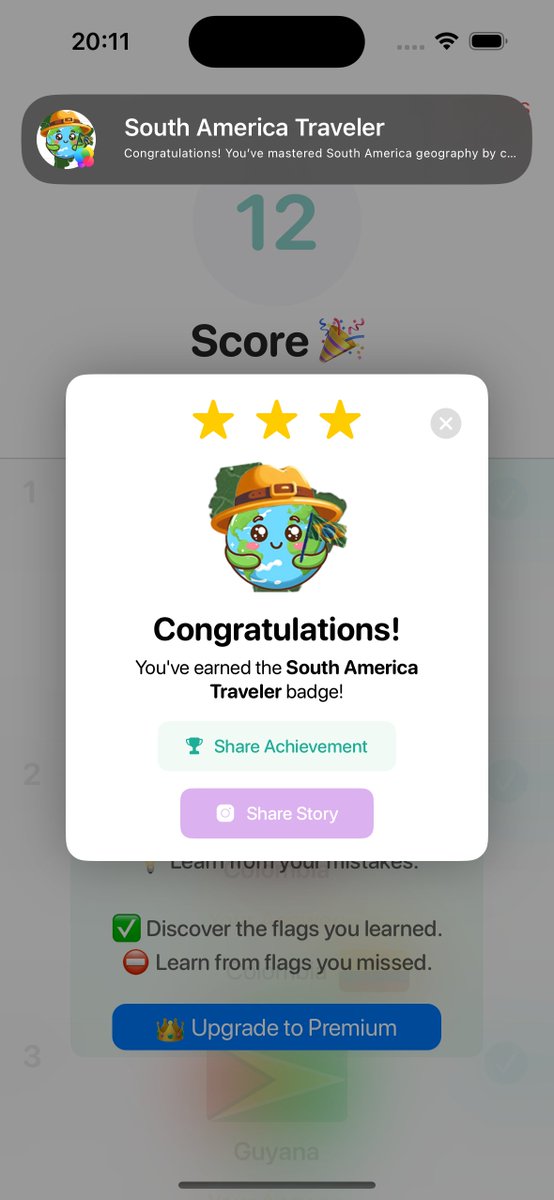 iosdeveren's tweet photo. I am working on 🔥 GameCenter Integration for @guessworldflags, loved it!

#buildinpublic #guessworldflags #ios #apple #iosdeveloper https://t.co/NAifoxKSml
