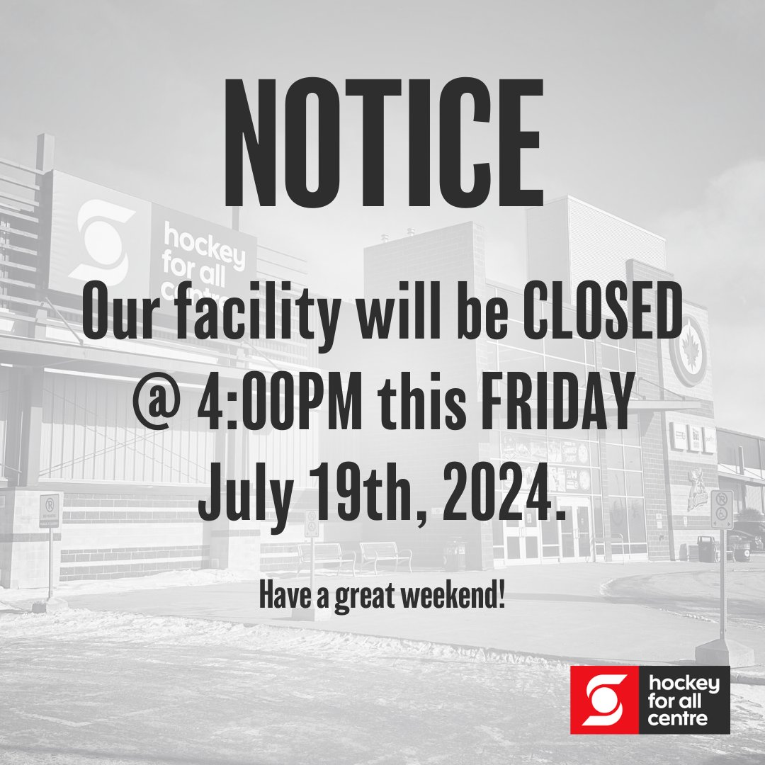 🚨 ATTENTION 🚨

Focus Fitness will be closing at 4:00PM this FRIDAY, July 19th, 2024.

Please plan your workouts accordingly! 💪

Have a great weekend 😀