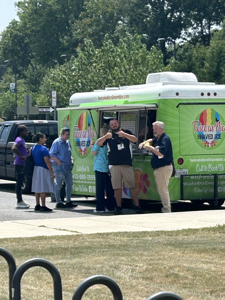 What do you do when it feels like its 99 degrees? Well Mr. Reiger (Lead Admin) planned a “Twice as Nice Shaved Ice” day for the staff at Severna Park Summer School. #belonggrowsucceed #aacpsawesome