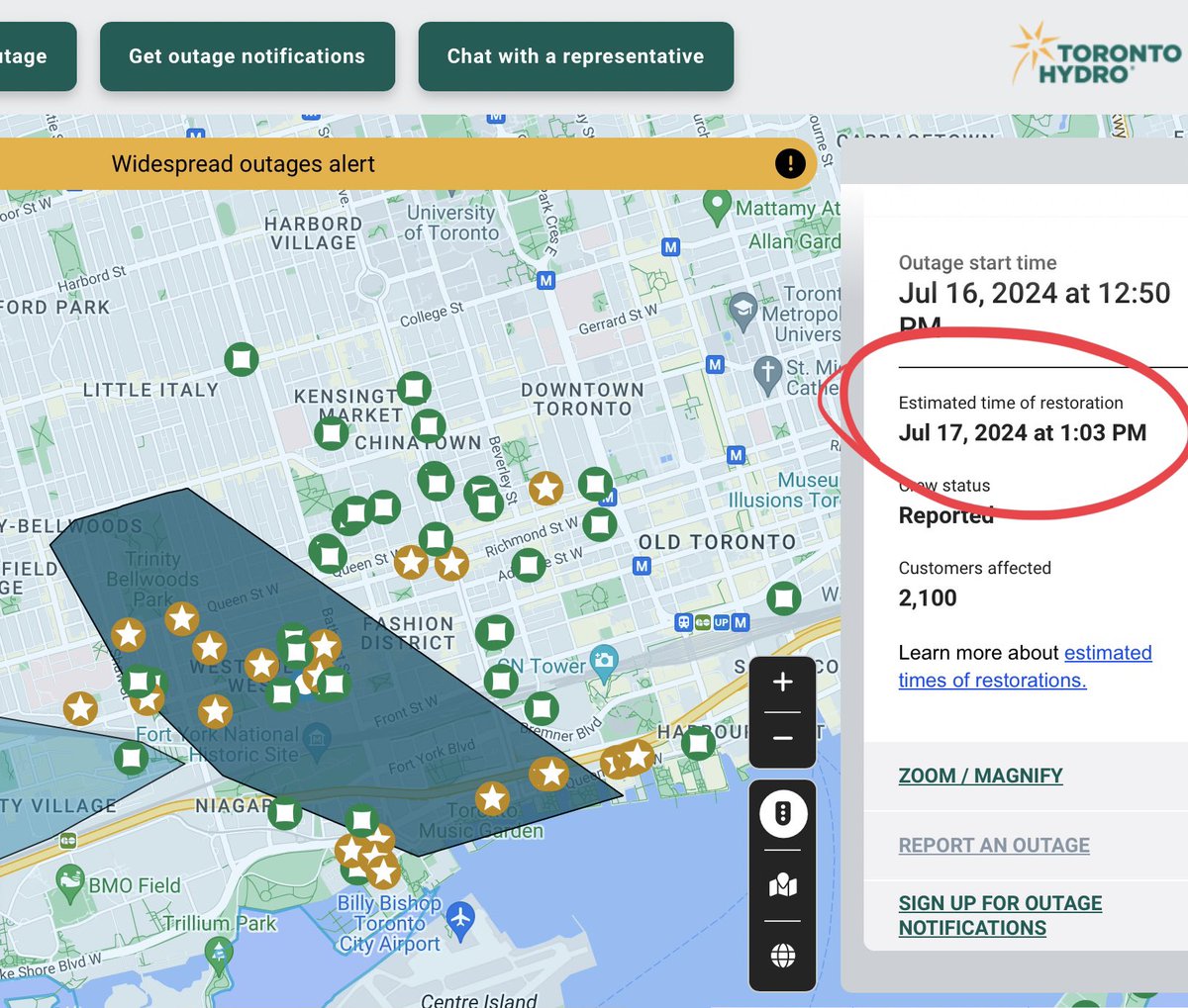 No power for the next 24hrs <a href="/TorontoHydro/">Toronto Hydro</a> <a href="/HydroOne/">Hydro One</a> ??? That’s a long time to wait. #toronto #torontostorm #torontoflood #onstorm <a href="/TrinityBellwood/">Trinity Bellwoods & Park</a> <a href="/CP24/">CP24</a>