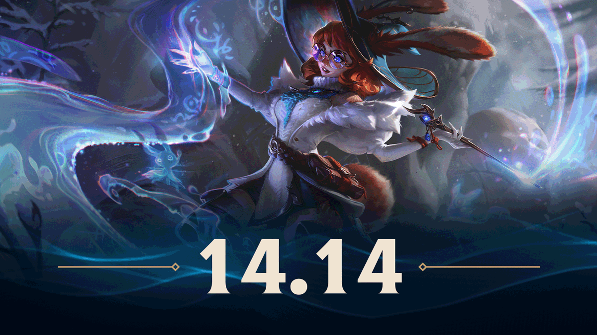 LeagueOfLegends's tweet photo. Patch 14.14 is here to cast a spell on you 🪄

Aurora joins the Rift, the debut of the new game mode Swarm, and an extension of the Hall of Legends event! https://t.co/cZdCs7hiZ0 https://t.co/RN4HxQcIan
