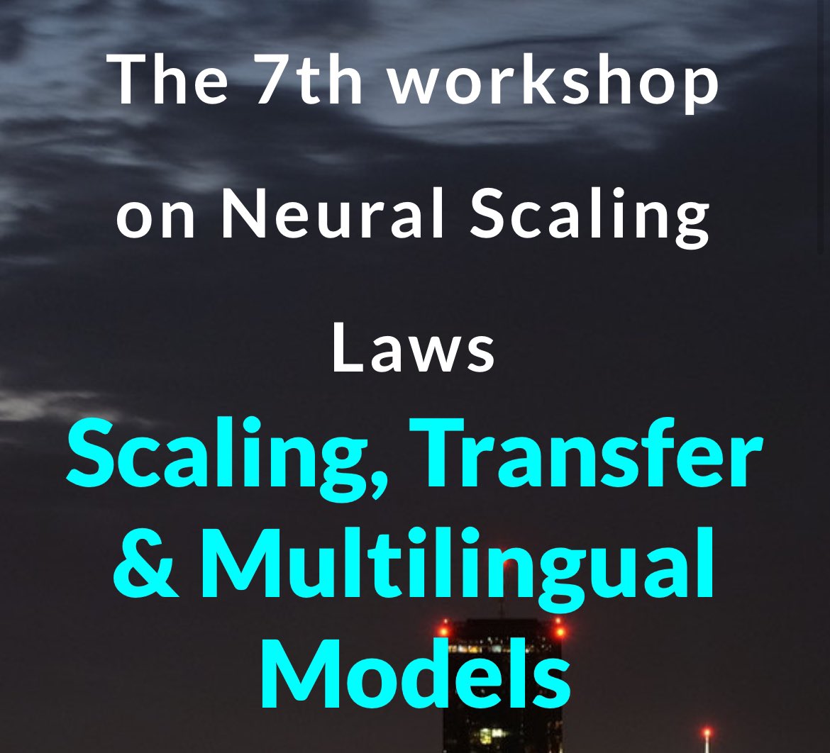 Registration is open for our next #ScalingLawsWorkshop next week.

📅 Monday July, 22

📍in person : Vienna (#ICML) 
📍 Remotely : Via Zoom 

🗒️ Free (but mandatory) Registration : shorturl.at/FQ0DM

#CERCAAI