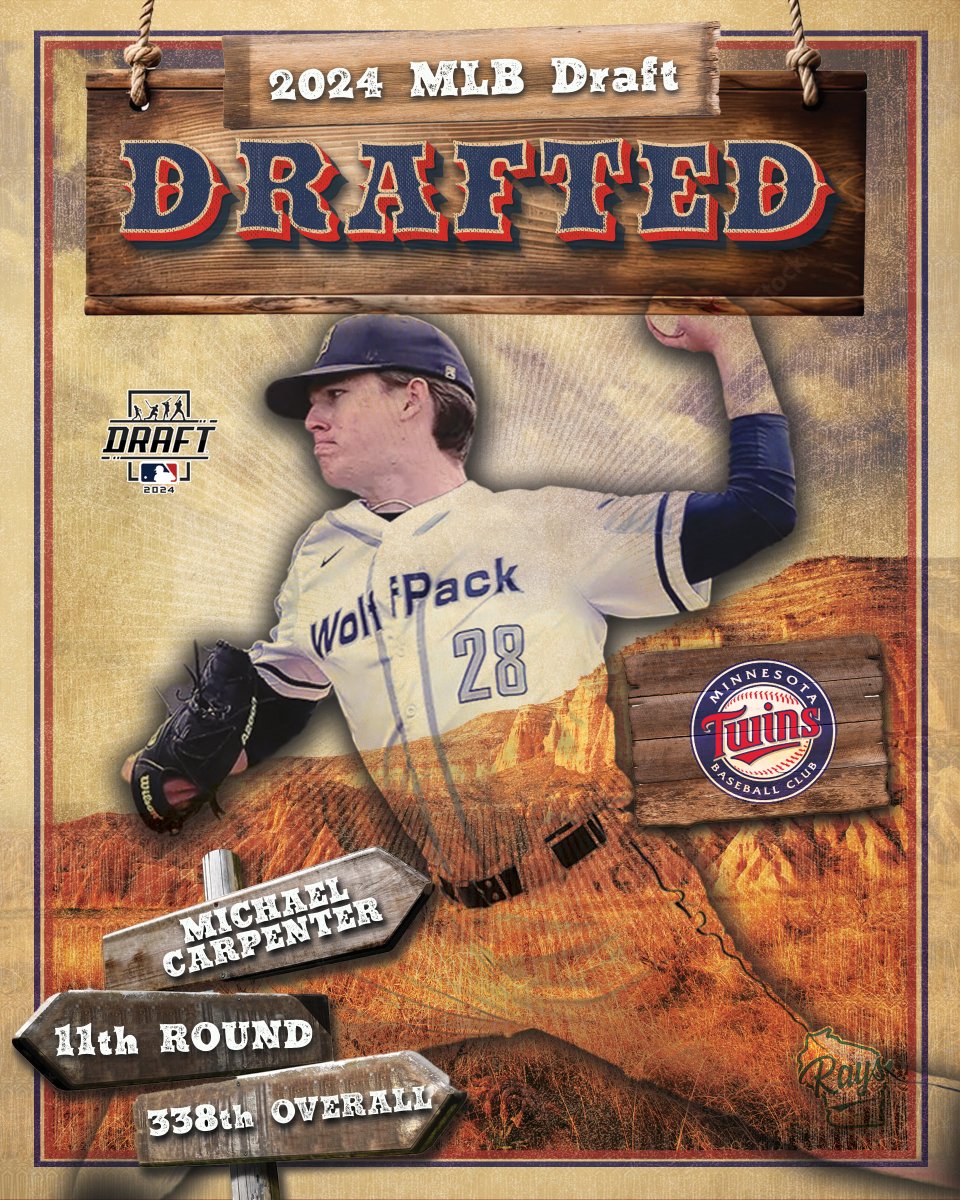 GRBRays's tweet image. 𝟏𝟏𝐭𝐡 𝐑𝐨𝐮𝐧𝐝, 𝟑𝟑𝟖𝐭𝐡 𝐎𝐯𝐞𝐫𝐚𝐥𝐥

Rays alum @Michael_Carp28 has been selected in the 11th Round by the @Twins! Congrats, Michael!

#RaysYourGame | #ProRays | #MLBDraft