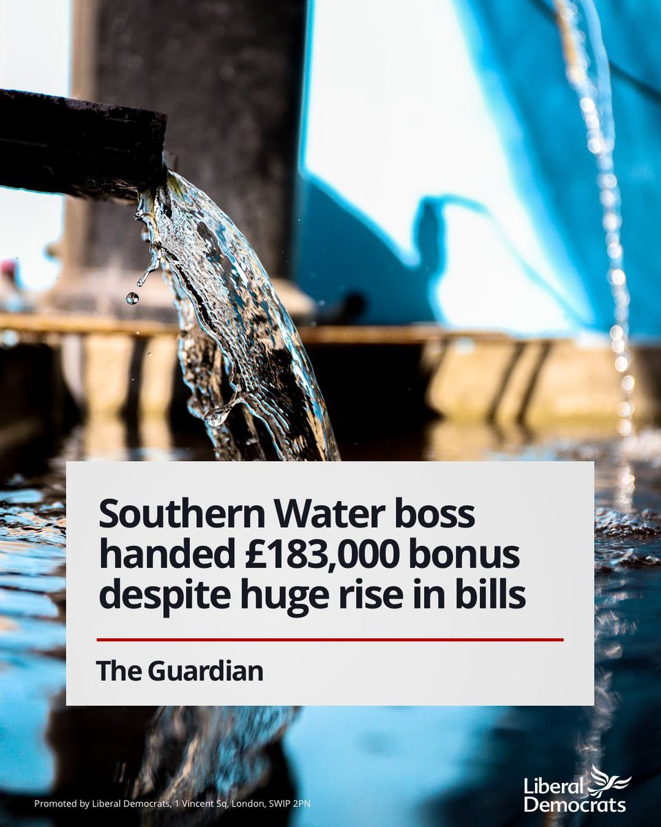 Water company bosses shouldn't be bringing in huge bonuses, while hiking bills for customers and filling our rivers and lakes with sewage. 

It's time to clean up this Wild West water industry.