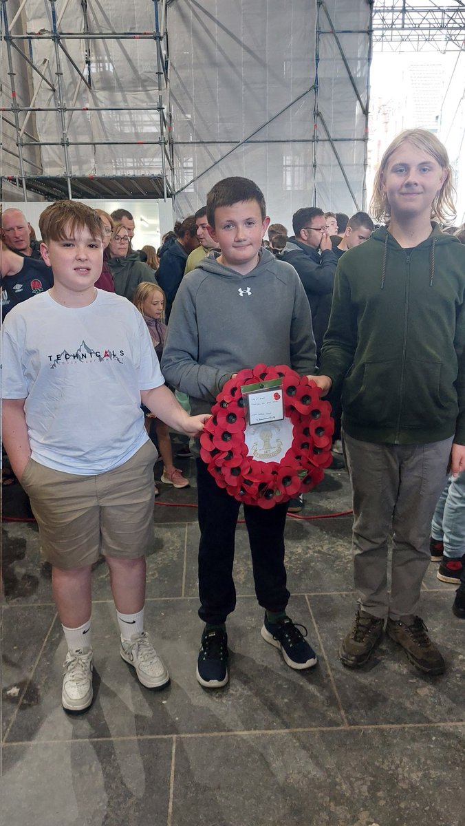 sandbachhistory's tweet image. Ben, Oliver and Edward represented Sandbach School extremely well at the Menin Gate ceremony in Ypres tonight. #Battlefields2024