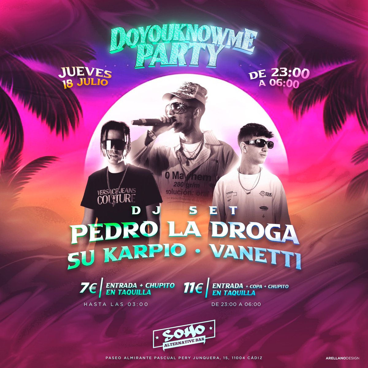 Pero no pasa na pk el este Jueves 18 de Julio tamos en Cadiz con un dj set direkto der políngano 🫡