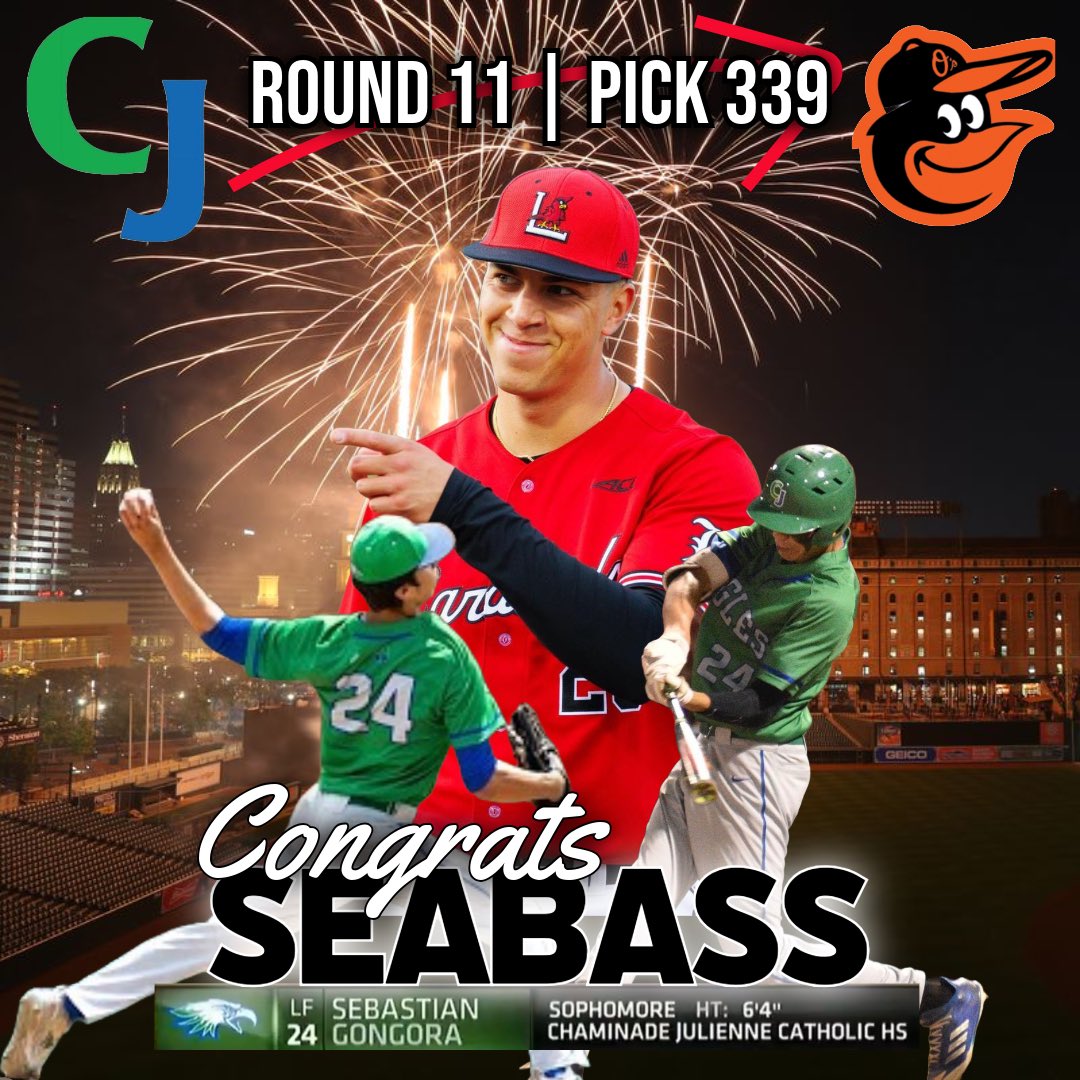 We’re not finished! With pick 339 in round 11 of the MLB draft, the Baltimore Orioles select Sebastian Gongora, 2-time state champion from the class of 2020!