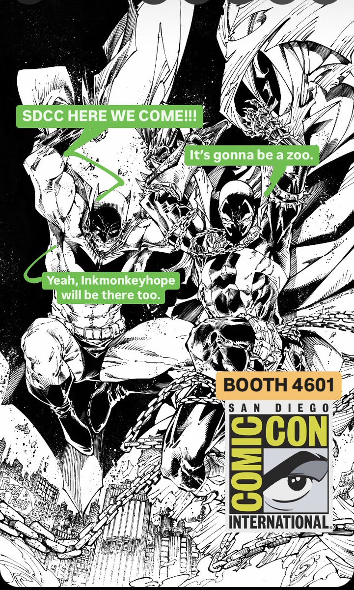 inkmonkeyhope's tweet image. Well, it’s been a minute. @Comic_Con prepare to be crashed! I will be with the @sequenceart crew BOOTH 4601. Don’t tell my boothmates, they have no idea. 🤭
PLEASE come by &amp;amp; help me pay for this trip.😭🙏🙏🙏🙏🙏🙏😩
@Demonpuppy #SandraHope #Batman #Spawn #comiccon #SDCC #comics