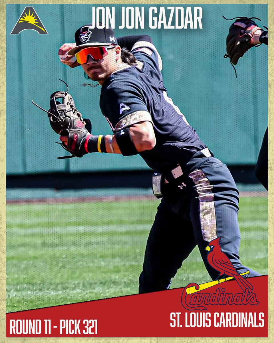 ASUNSports's tweet photo. โพ๏ธ๐๐๐๐
๐๐๐โพ๏ธ
Congratulations to @GovsBSB's Jon Jon Gazdar on being selected by the @Cardinals in the 2024 @MLBDraft! ๐
#ASUNBuilt | #LetsGoPeay | #ASUNBSB https://t.co/EkubWpuMNm
