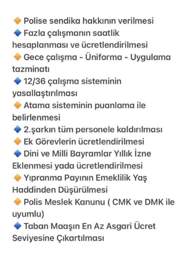 Sayın <a href="/AliYerlikaya/">Ali Yerlikaya</a> 

Ben Türk Polis Teşkilatının bir mensubuyum.Aşağıdaki özlük haklarımın diğer memurlara göre eksik olmasından dolayı..Diğer tüm vatandaşlardan 17 yıl eksik yaşıyorum.Kalp krizi kanser trafik kazası mobbing intihar cinnet boşanma benim kaderim.

#ÖlüyoruzMerkez