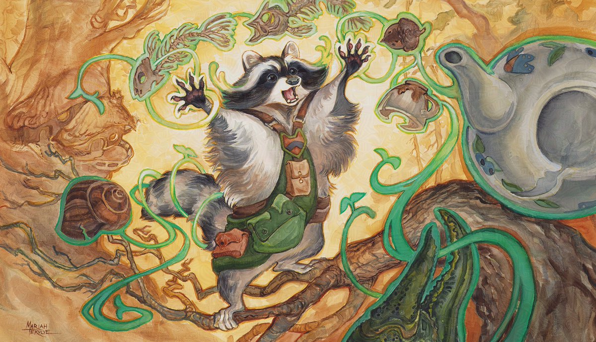 Keen-Eyed Curator, my Woodland Showcase art for MtG Bloomburrow

Oh to have armpit hair as glorious as this one!

AD: Sarah Wassell
#MTGBloomburrow