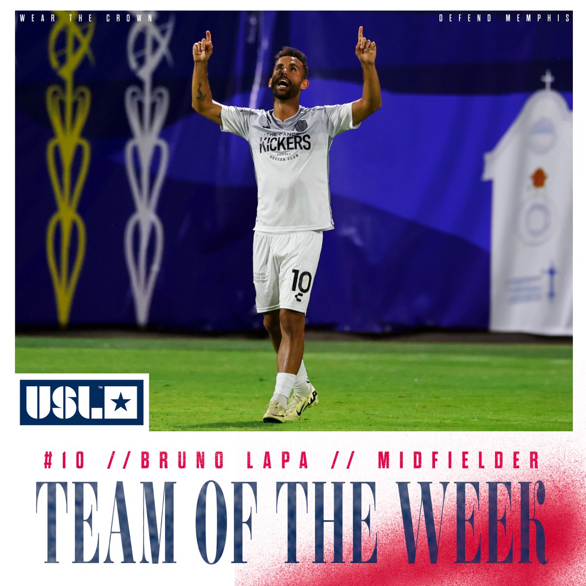 Goal of the Week Nominee ☑️ 
Team of the Week ☑️ 
<a href="/USLChampionship/">USL Championship</a> 

Vamos Bruno! 👉  bit.ly/3zSFo7j

#DefendMemphis