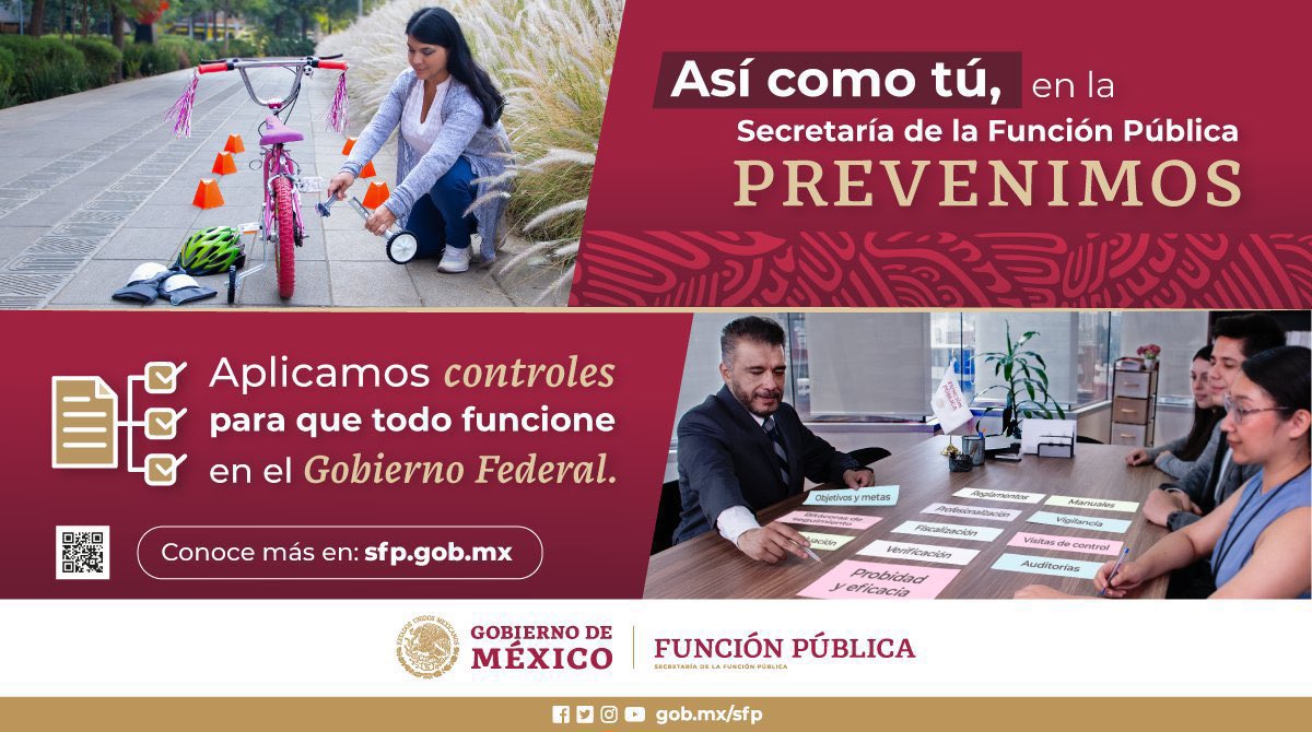 BuenGobierno_mx's tweet photo. Te compartimos algunos de los controles más representativos:

✅ Comités de Control y Desempeño Institucional (#COCODI) 
✅ Código de Ética 
✅ Comités de Ética 
✅ Comités de Adquisiciones y de Obra 
✅ Contraloría Social 
✅ #BESA y #BESOP
✅ Sistema Integral de Información de Padrones de Programas Gubernamentales (#SIIPPG) 
✅ Plan Anual de Fiscalización

🔗 Consulta más información aquí: https://t.co/d2wuswb52y