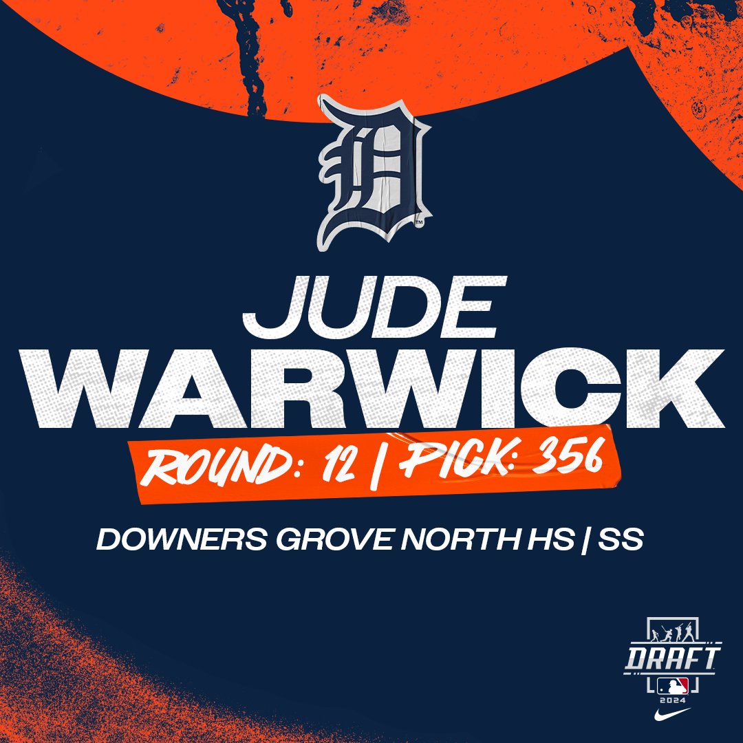 With the 356th pick in the 2024 #MLBDraft, the Detroit Tigers select SS Jude Warwick.