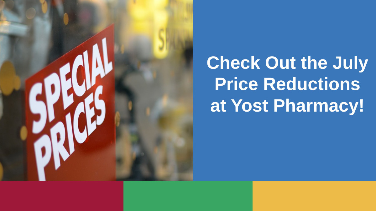 YostPharmacy's tweet photo. Check out our July markdowns! Every month we run promotions that slash prices. Click below to see what you can save on this month.

https://t.co/ZbHvIJBKL9

#YostPharmacy #PrideReductions https://t.co/vzGDBlfKiH
