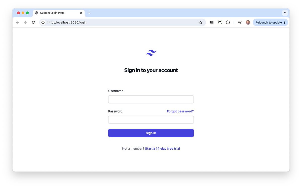 Dan Vega (@therealdanvega) on Twitter photo Custom Spring Security Login using Tailwind CSS + Tailwind UI 🤩 I have a couple of Tailwind / Spring Security videos coming if you're interested 🤷♂️ Custom Spring Security Login using Tailwind CSS + Tailwind UI 🤩 I have a couple of Tailwind / Spring Security videos coming if you're interested 🤷♂️