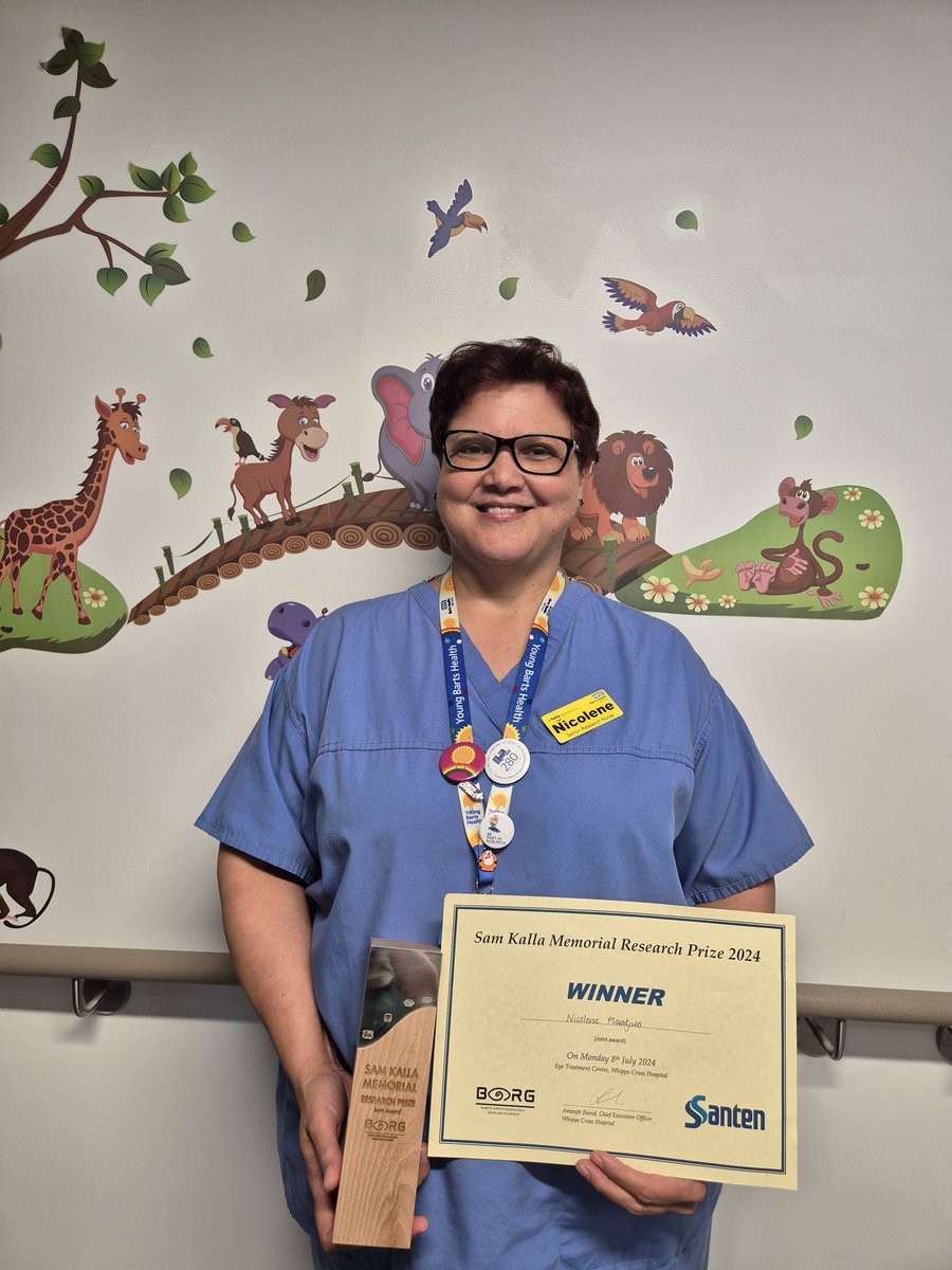 Children'sCRF Barts (@ccrfbartshealth) on Twitter photo She is on a winning streak! 👏 Another award picked up by our lead research nurse <a href="/NicolenePlaatji/">Nicolene Plaatjies</a> from the Barts Opthalmology Research Group! 🙌 She is on a winning streak! 👏 Another award picked up by our lead research nurse <a href="/NicolenePlaatji/">Nicolene Plaatjies</a> from the Barts Opthalmology Research Group! 🙌