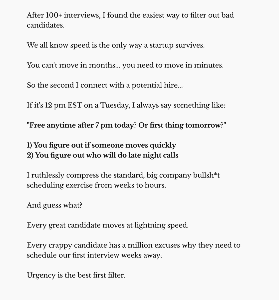chrishlad's tweet photo. Urgency matters. https://t.co/Y9lWtfMgne