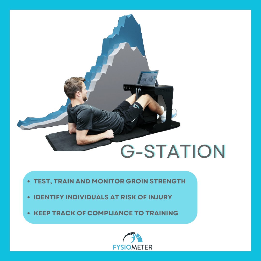 FysioMeterDK's tweet photo. FysioMeter’s G-station is a portable, fast, and accurate system for testing, training, and monitoring your athletes’ groin strength.
With the G-station it’s possible to ✅ Measure bilateral adduction and abduction strength ✅ Identify groin strength asymmetries - and more! https://t.co/KUJ0FItfiz