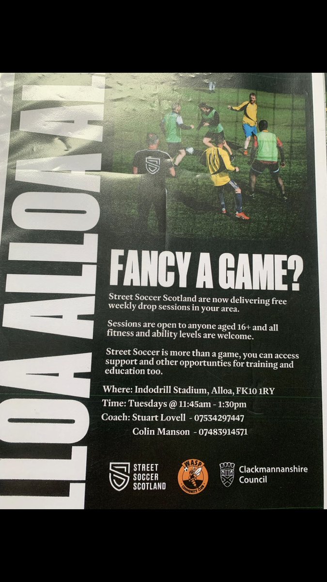 Frasersdaddy's tweet image. Todays session at Alloa Athletic Football Club was a blast! Even the downpour we had midway through the session couldn’t dampen the spirits of this bunch of lads.
 A Good 20 players took part today but the more the merrier so come along next week!