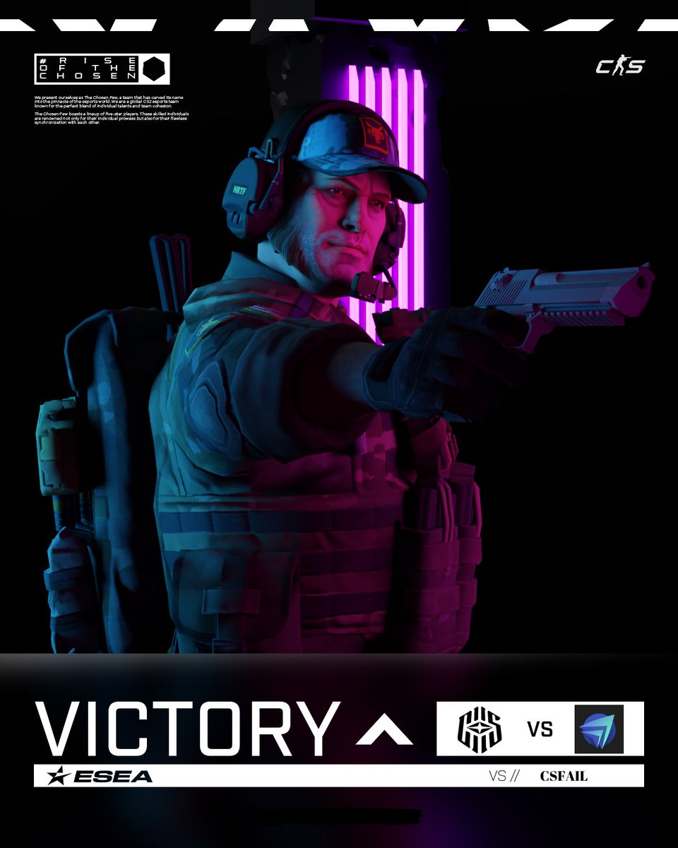 Rakibimiz CSFAIL’e karşı Anubis haritasında 13-6 skor galip geliyoruz 🔥

#RiseOfTheChosen