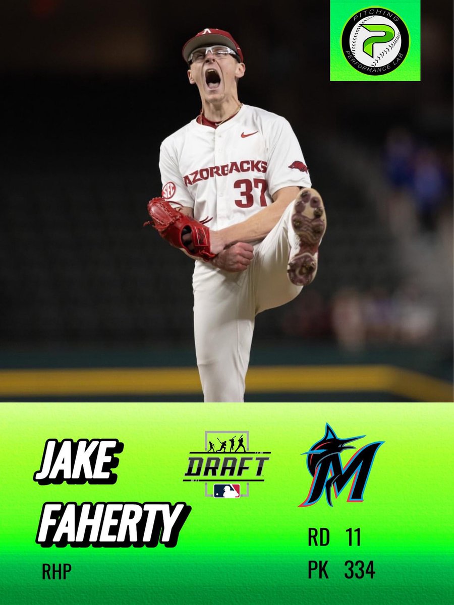 Pitching Performance Lab (@ppl_main) on Twitter photo Congrats to <a href="/jfaherty2021/">Jake Faherty</a> on being selected in the 11th round of the MLB Draft by the <a href="/Marlins/">Miami Marlins</a>! Congrats to <a href="/jfaherty2021/">Jake Faherty</a> on being selected in the 11th round of the MLB Draft by the <a href="/Marlins/">Miami Marlins</a>!