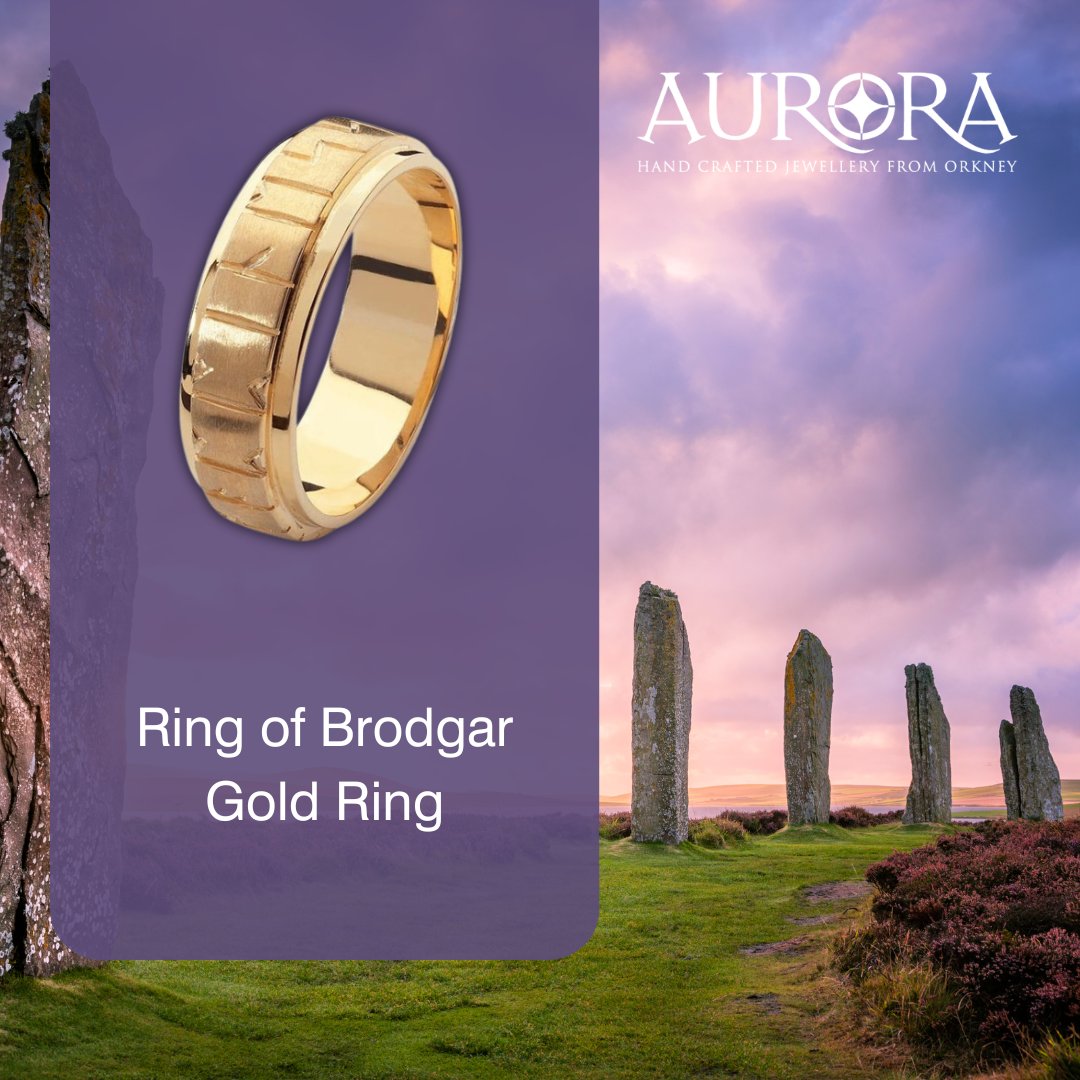 Experience the magic of Orkney with every glance at your hand! Our Ring of Brodgar rings in gorgeous 9ct gold encapsulate the mystical wonder of Orkney’s Neolithic landscape, the carved stones evoking ancient mysteries and timeless beauty.