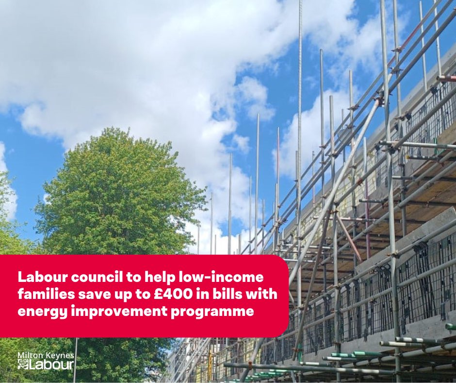🏡 Labour Milton Keynes City Council is set to implement an ambitious £65M programme to improve the energy performance of council homes in the city.

Read more 👉 mklabour.org.uk/news/2024/07/1…