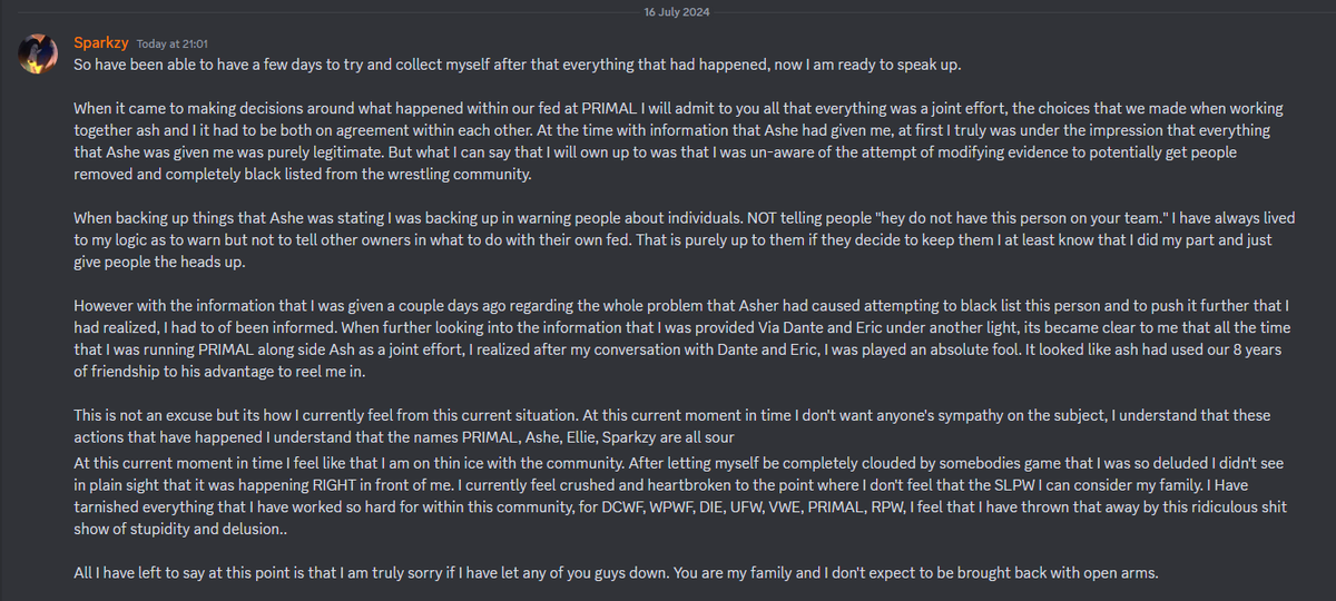 (OOC) This was a statement that I had posted to individuals but I feel that it has to been shown to the public for everyone to know.

I know that I have truly fucked everything up for myself. seeing that people have shown me the truth. I have lived a lie for these 8 years.