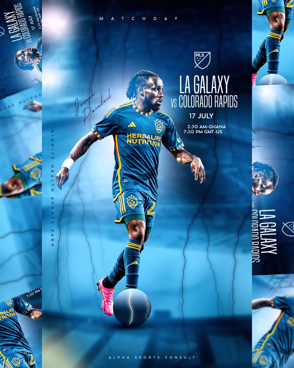 GhMaxi9's tweet photo. It’s game day for @josephpaintsil_ and @LAGalaxy in the @MLS . 

 #Allthebest #Joe #AlphaSportsLLC https://t.co/KQ8gbuygux